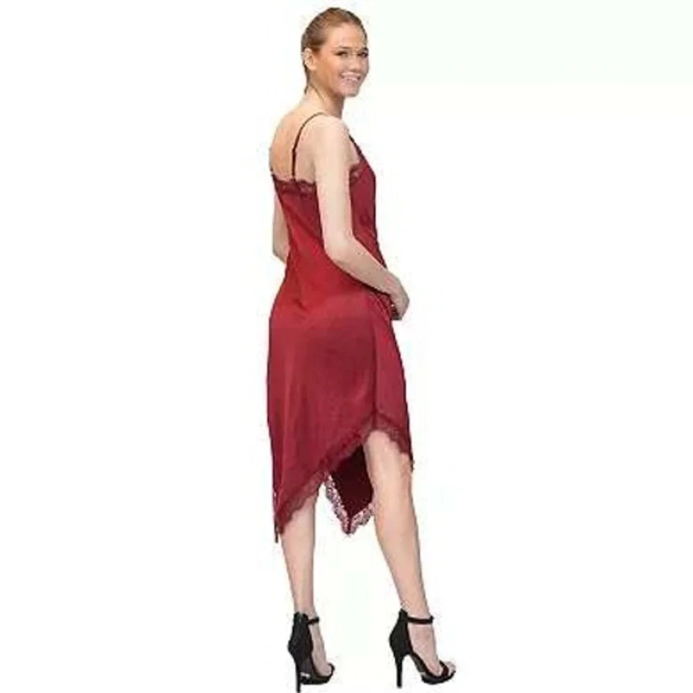 Madden Girl Asymmetrical Slip Dress Womens‎ XS Red